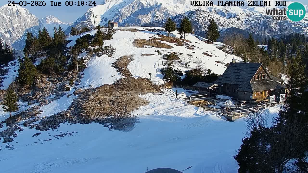 Zeleni Rob | Webcam en vivo Velika Planina