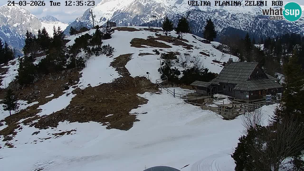 Zeleni Rob – kamera v živo | Velika Planina