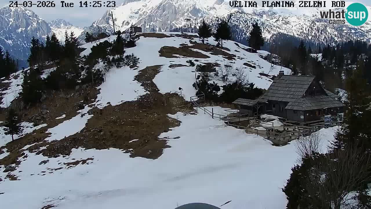 Zeleni Rob | Webcam en vivo Velika Planina