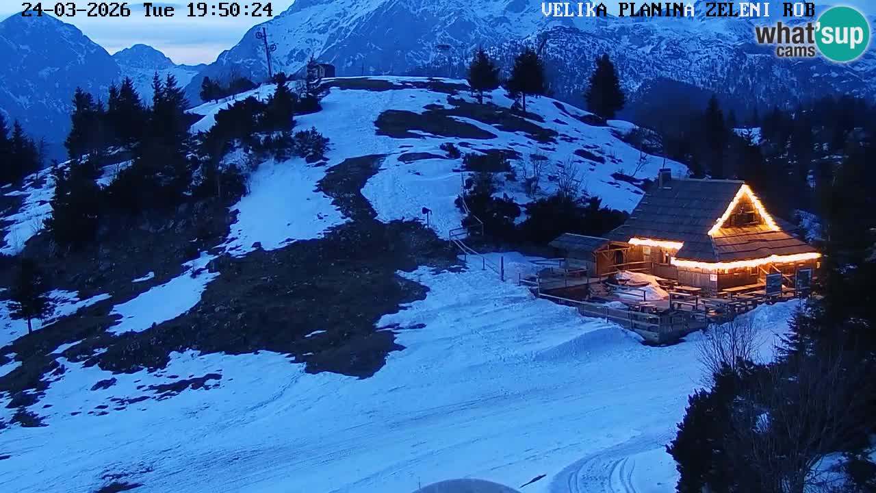 Zeleni Rob | Webcam en vivo Velika Planina