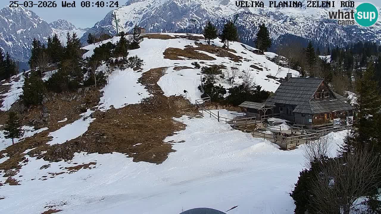 Zeleni Rob | Webcam en vivo Velika Planina