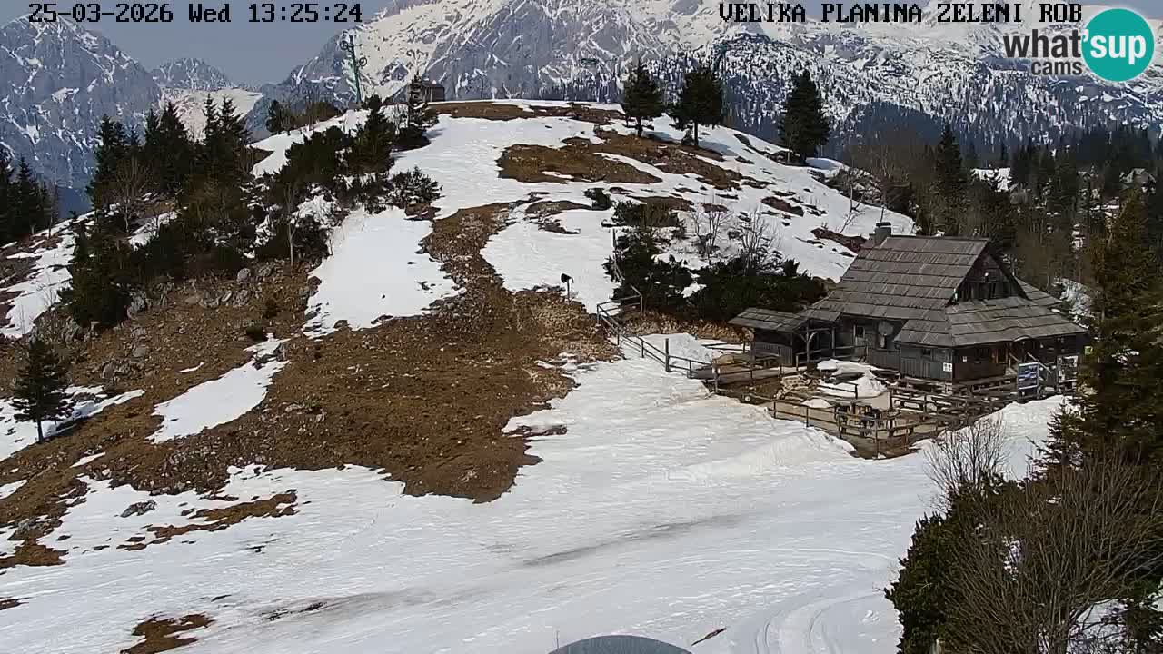 Zeleni Rob | Webcam en vivo Velika Planina