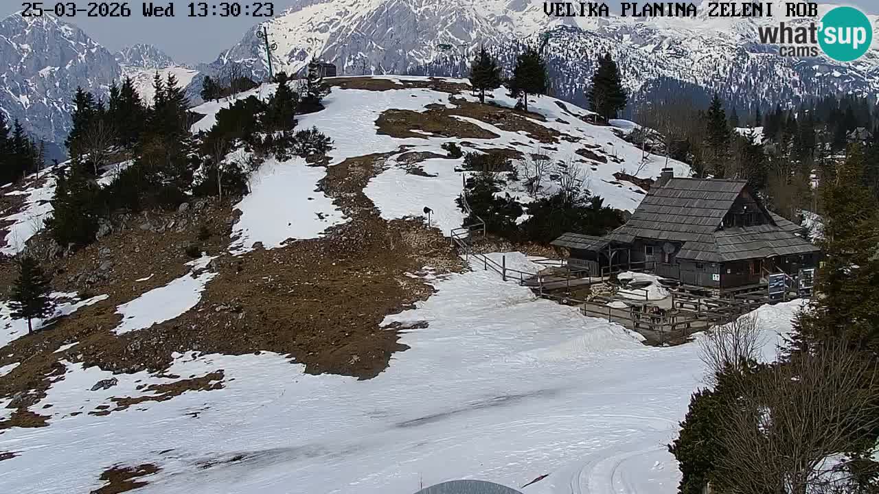 Zeleni Rob | Webcam en vivo Velika Planina
