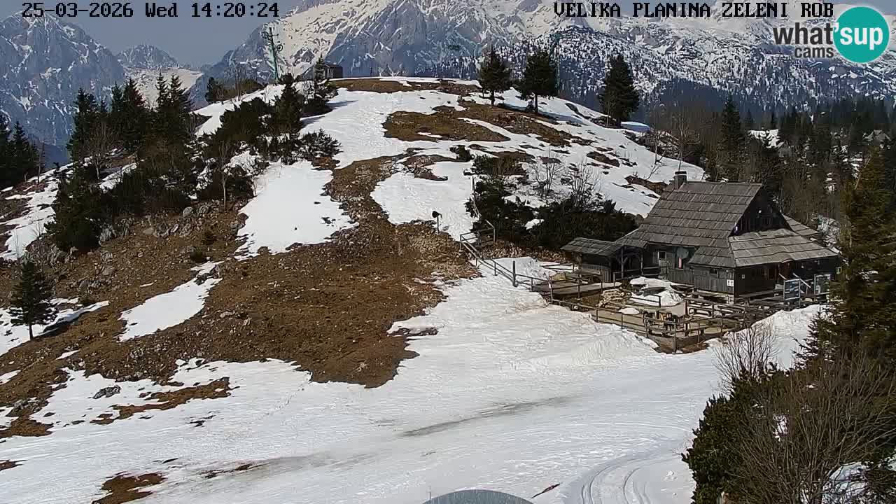 Zeleni Rob | Webcam en vivo Velika Planina