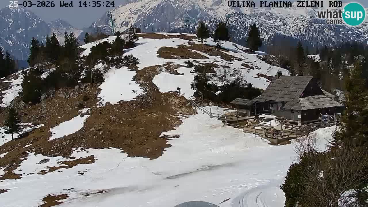 Zeleni Rob | Webcam en vivo Velika Planina