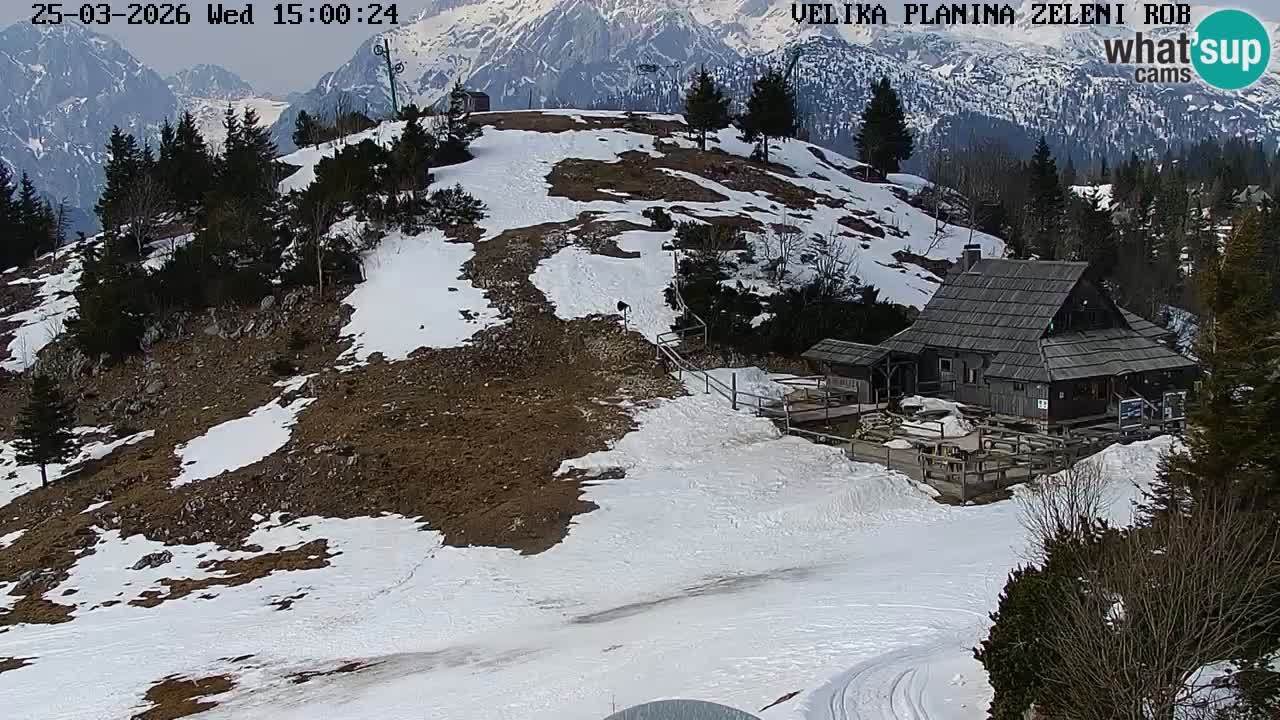 Zeleni Rob – kamera v živo | Velika Planina