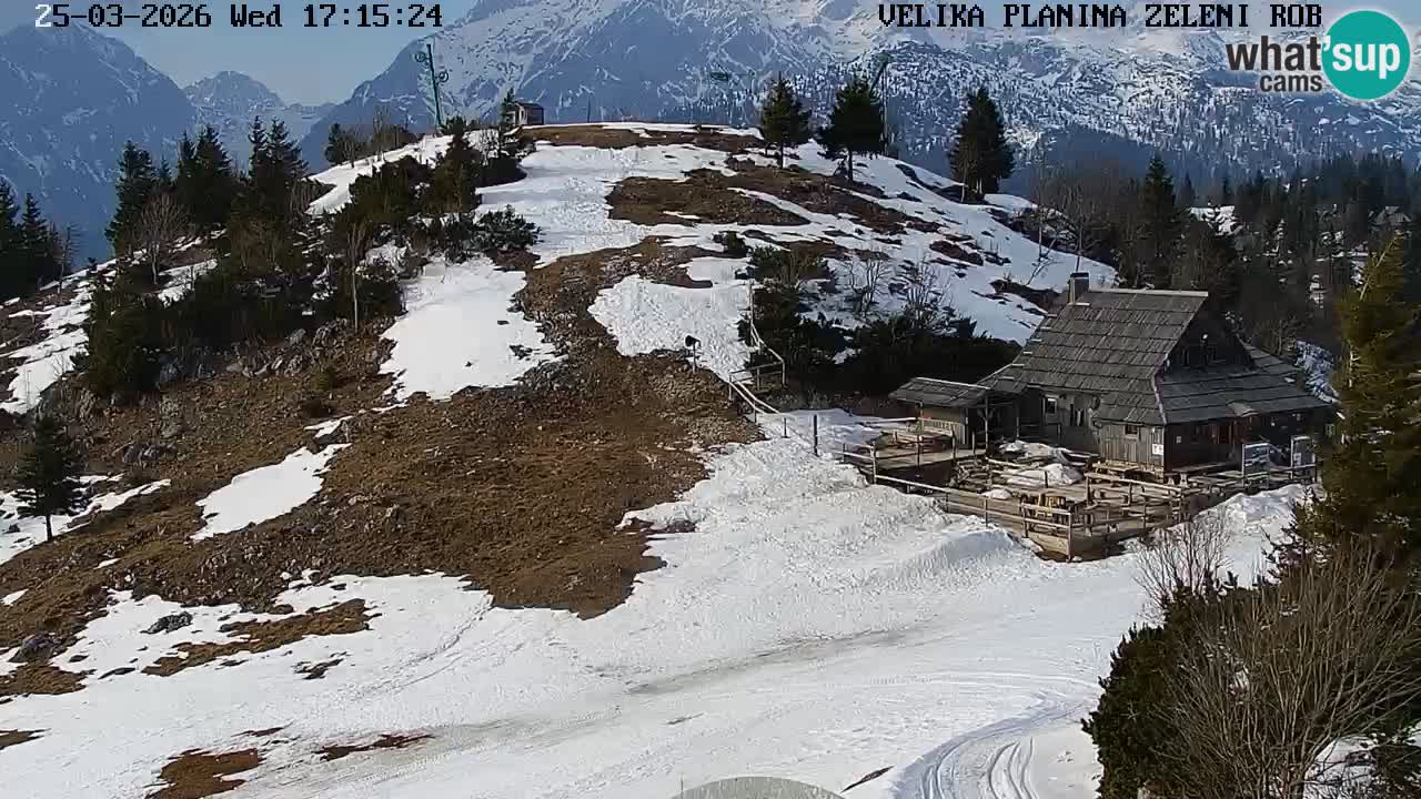Zeleni Rob | Webcam en vivo Velika Planina
