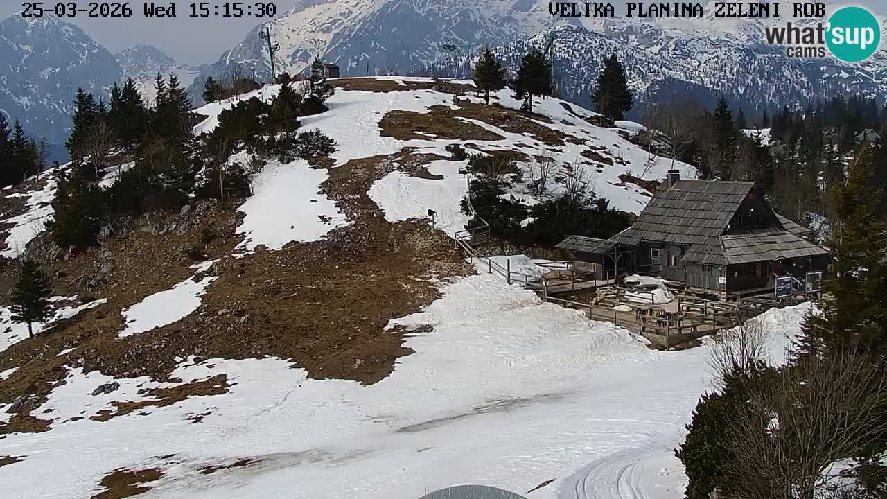Zeleni Rob | Webcam en vivo Velika Planina