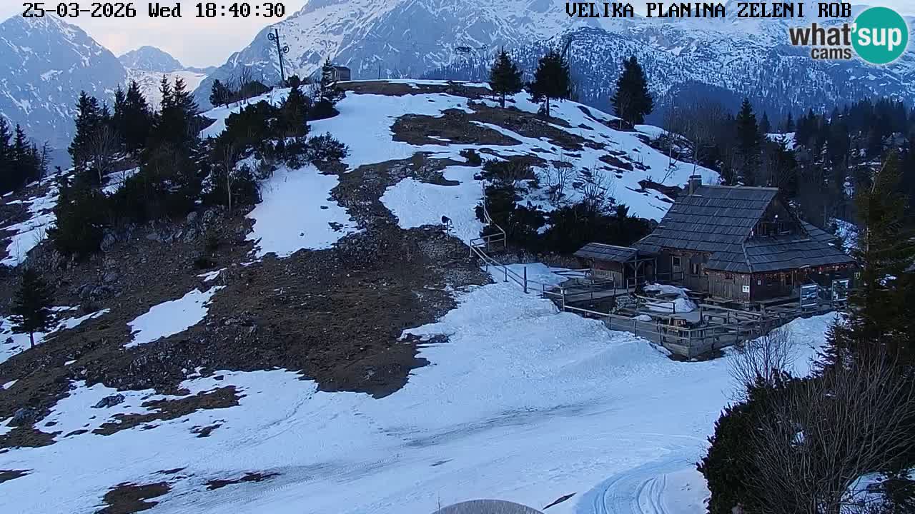 Zeleni Rob | Webcam en vivo Velika Planina