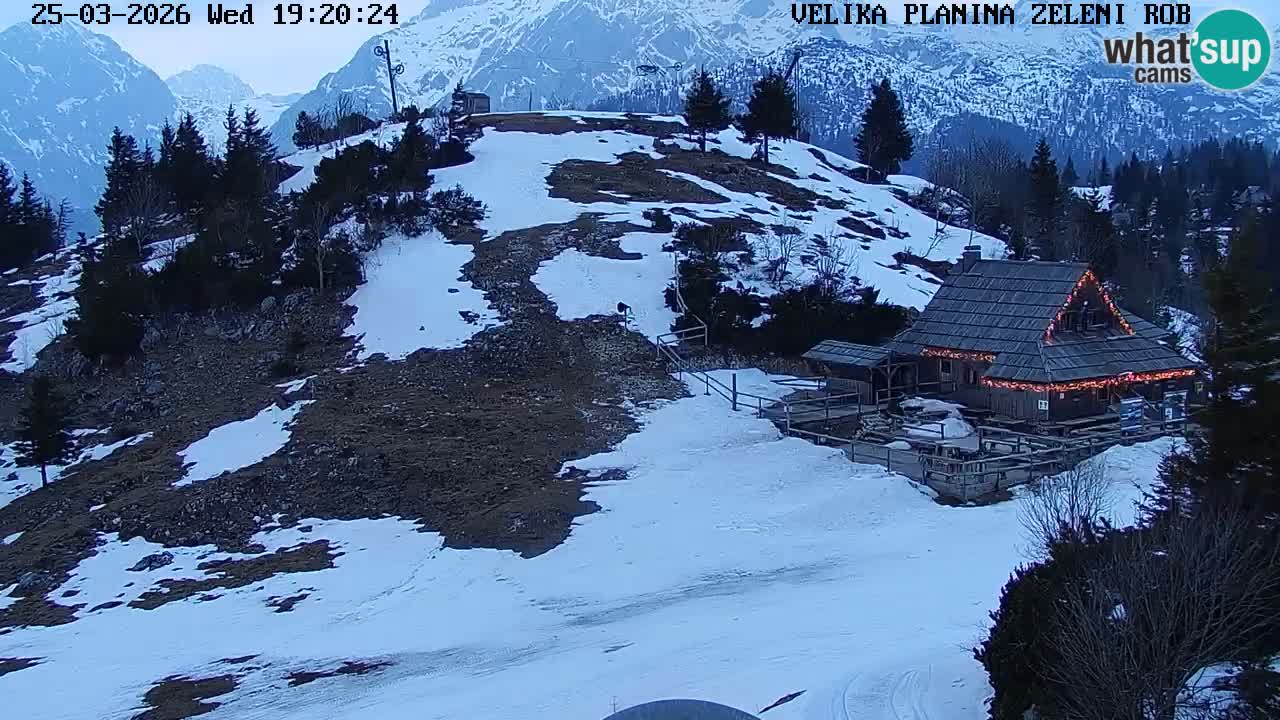 Zeleni Rob – kamera v živo | Velika Planina