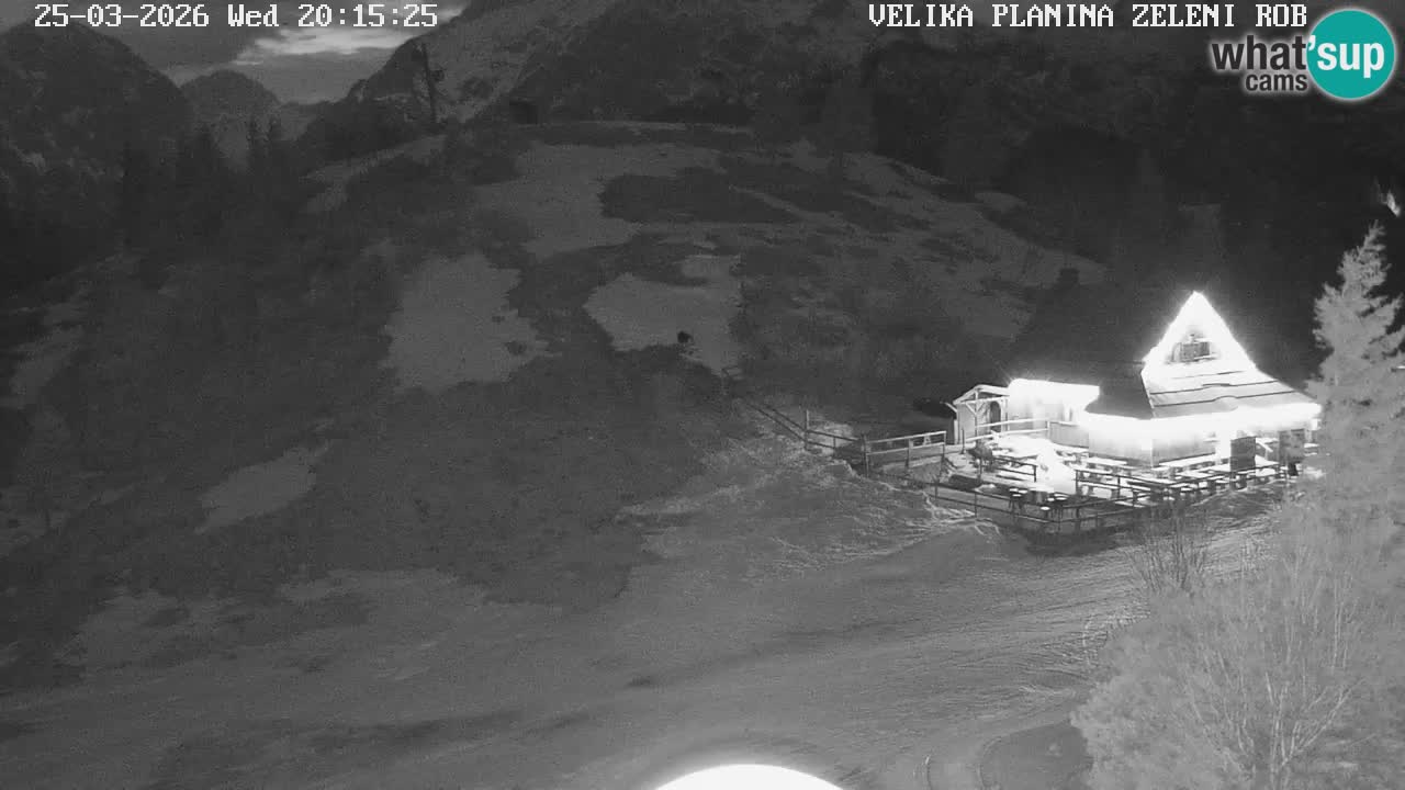 Zeleni Rob – kamera v živo | Velika Planina