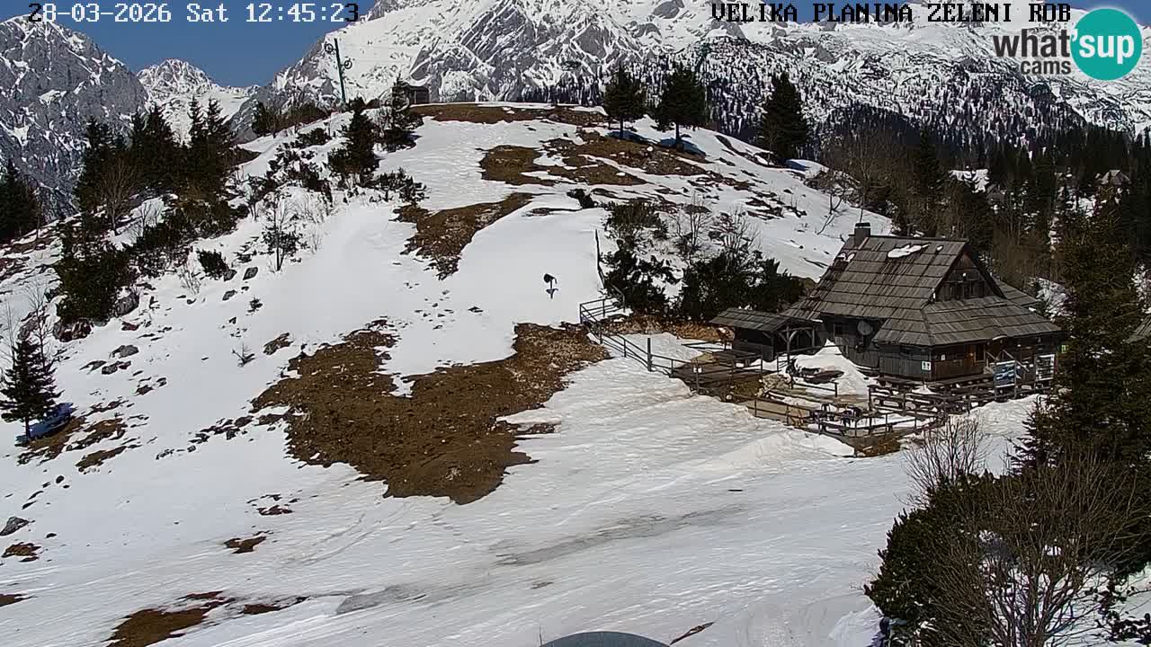 Zeleni Rob | Webcam en vivo Velika Planina