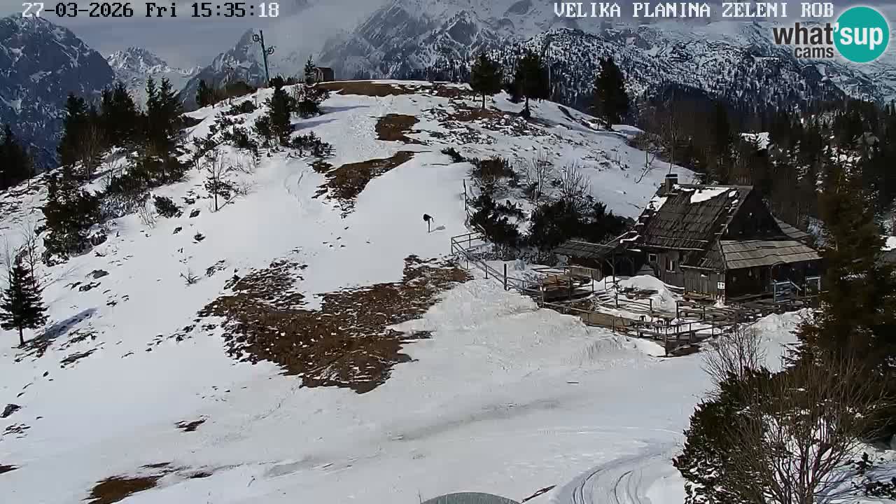 Zeleni Rob – kamera v živo | Velika Planina