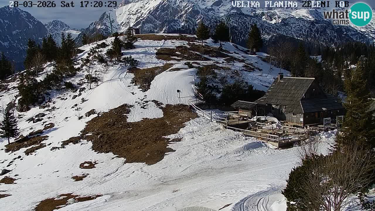 Zeleni Rob | Webcam en vivo Velika Planina
