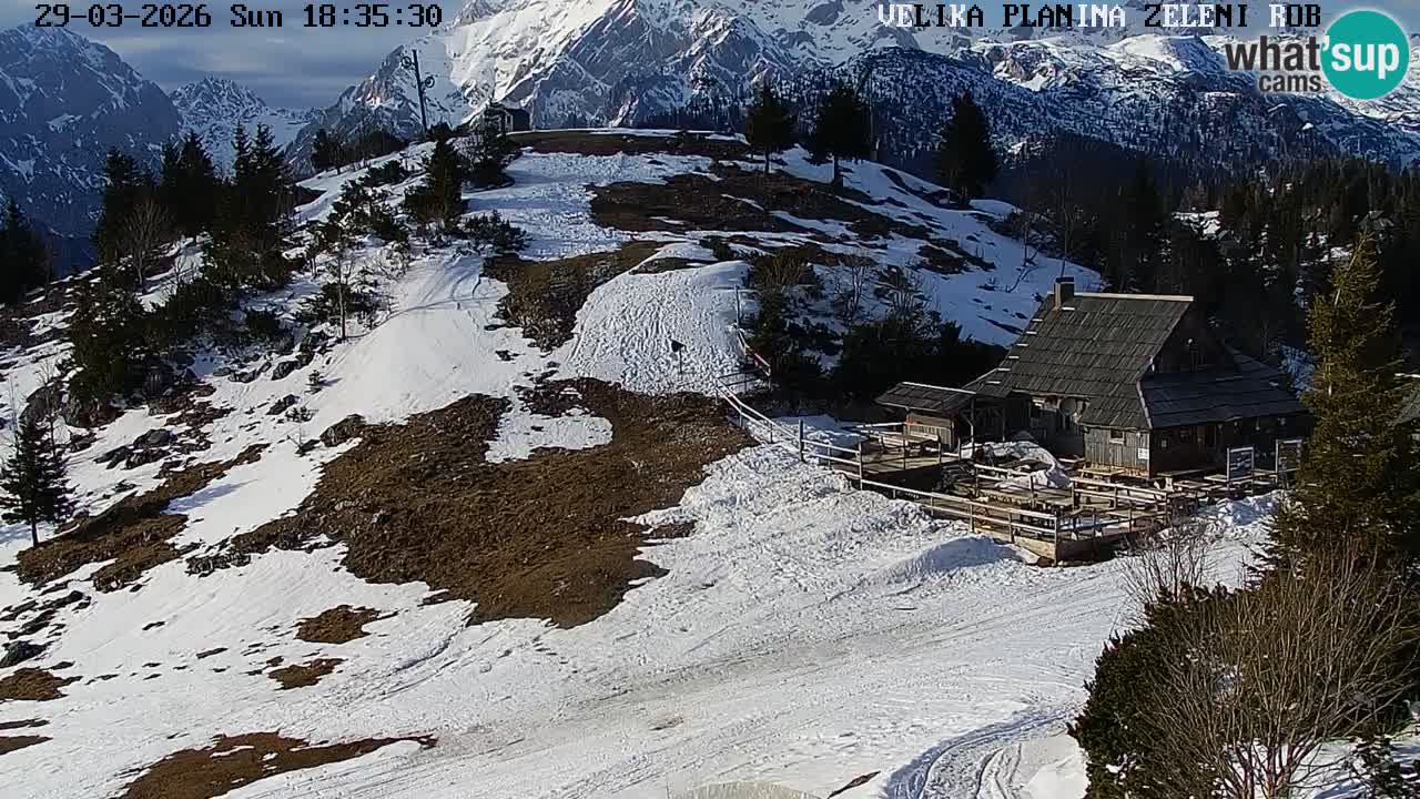 Zeleni Rob | Webcam en vivo Velika Planina