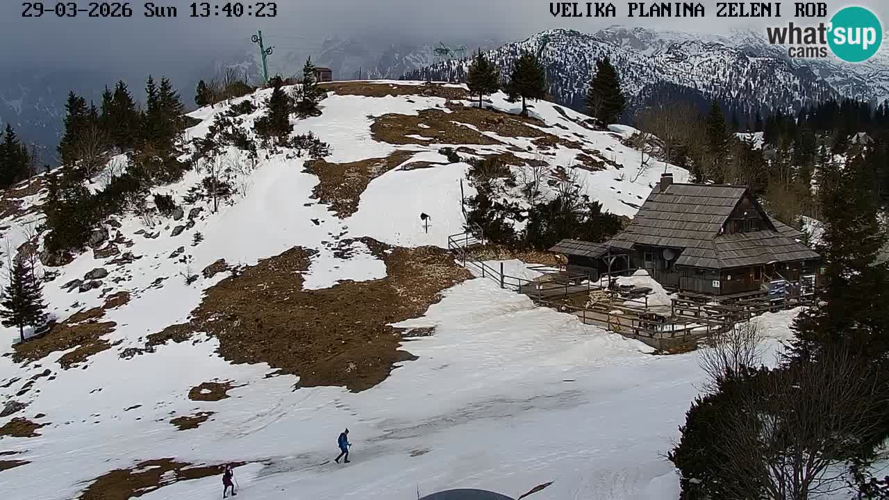 Zeleni Rob – kamera v živo | Velika Planina