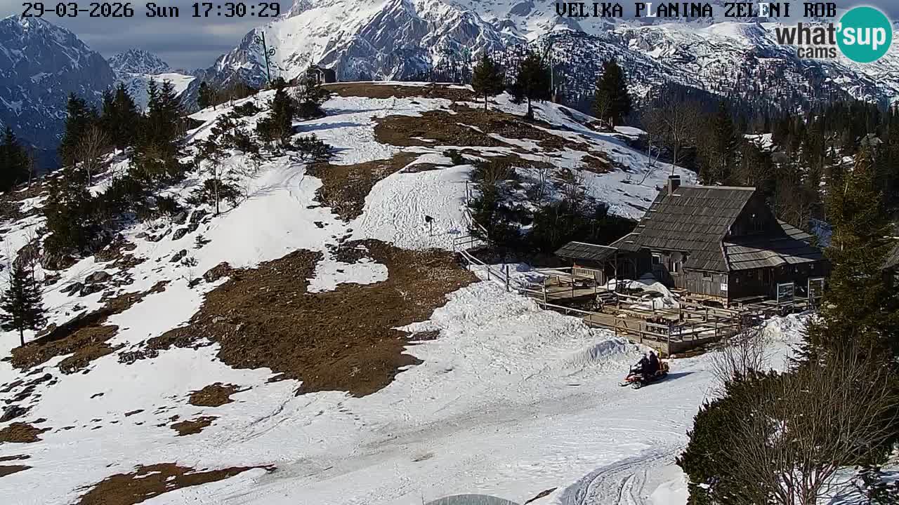 Zeleni Rob – kamera v živo | Velika Planina