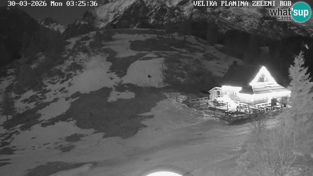 Zeleni Rob | Webcam en vivo Velika Planina