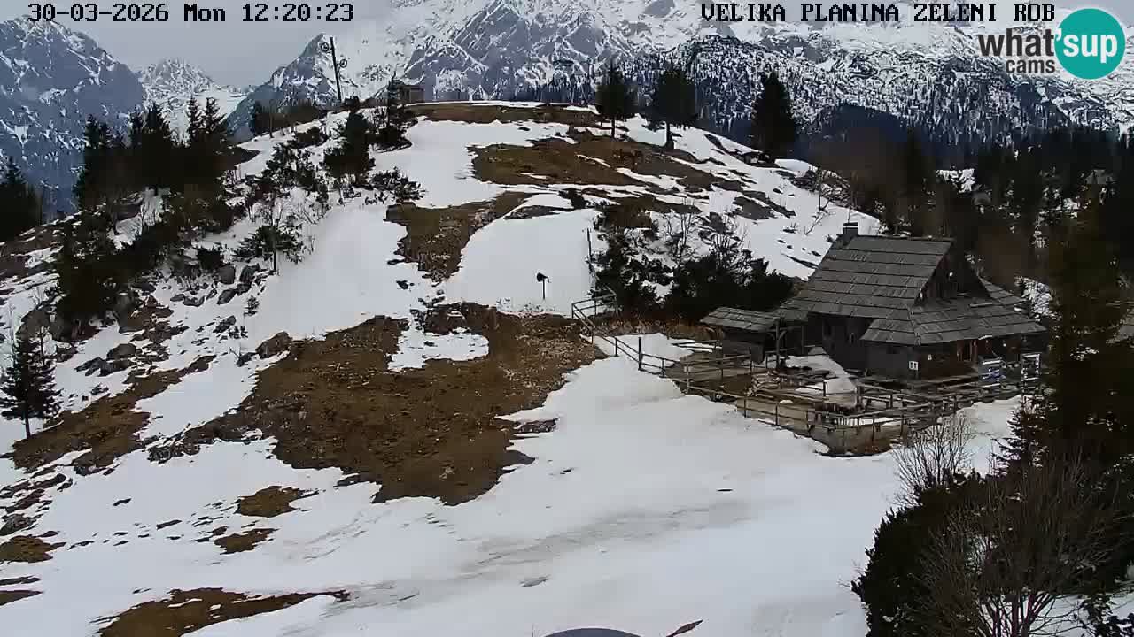 Zeleni Rob | Webcam en vivo Velika Planina