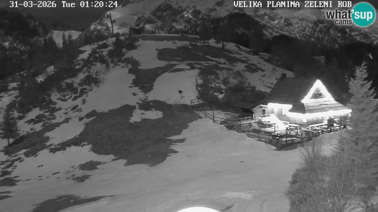 Zeleni Rob – kamera v živo | Velika Planina