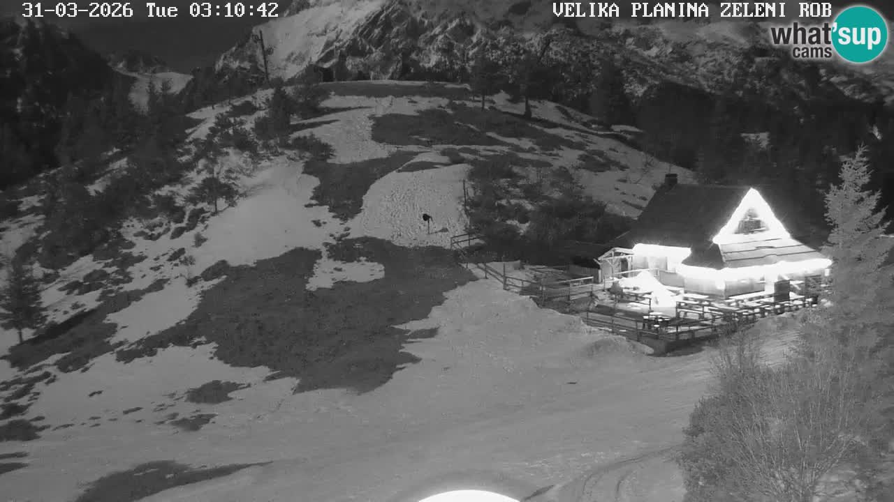 Zeleni Rob – kamera v živo | Velika Planina