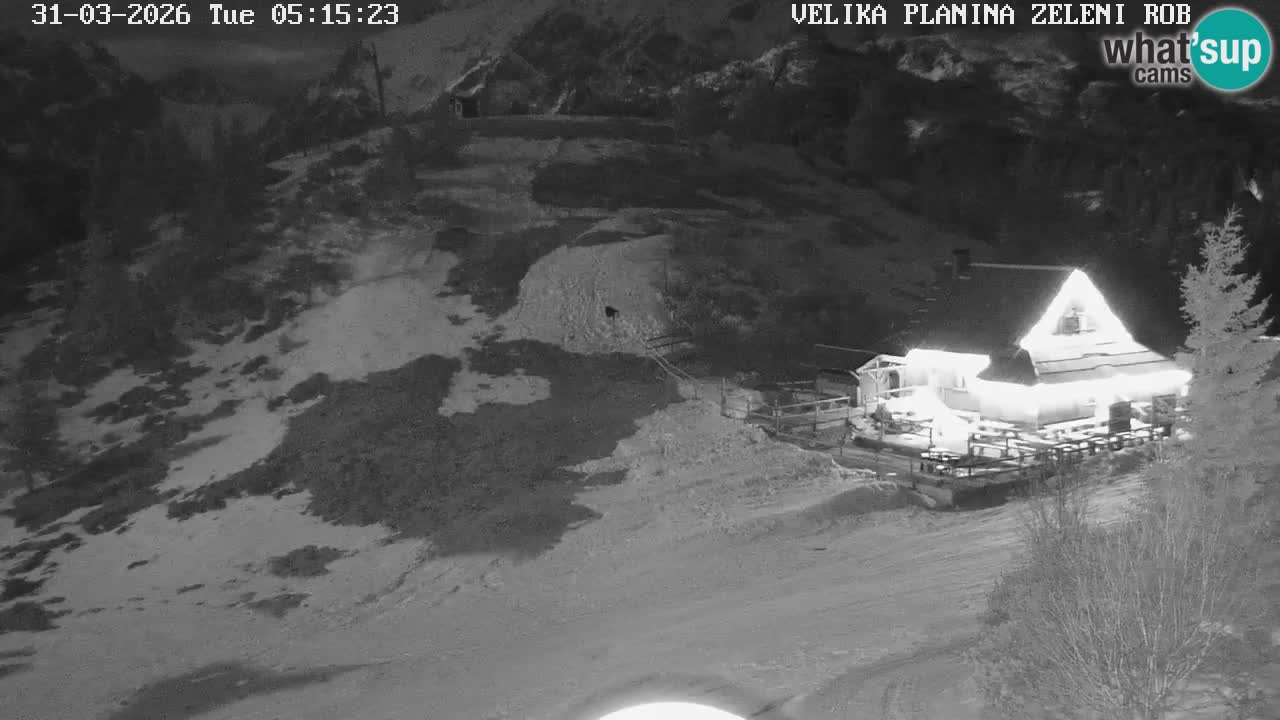 Zeleni Rob – kamera v živo | Velika Planina