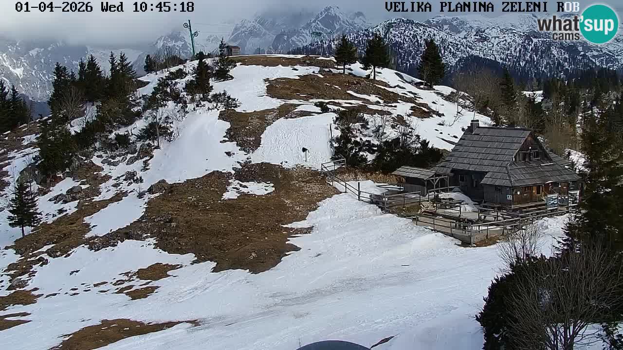 Zeleni Rob | Webcam en vivo Velika Planina