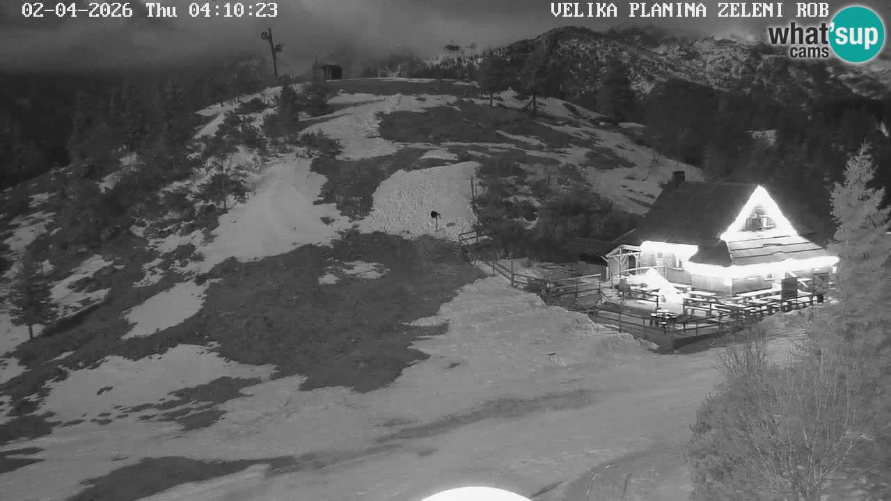 Zeleni Rob – kamera v živo | Velika Planina