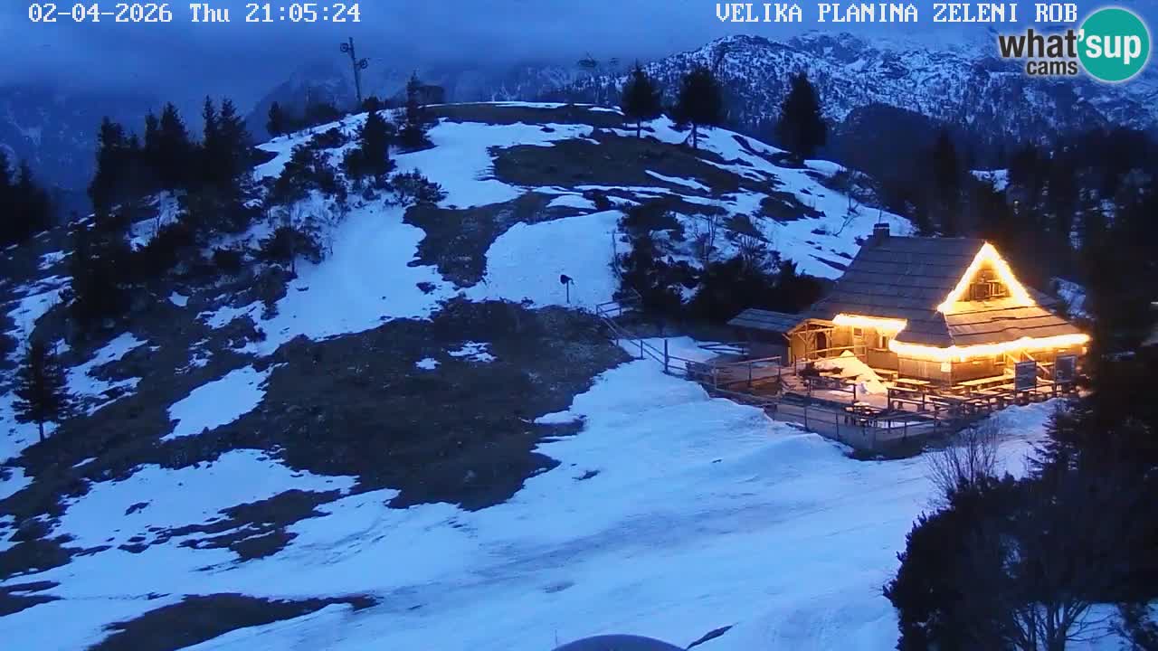 Zeleni Rob – kamera v živo | Velika Planina