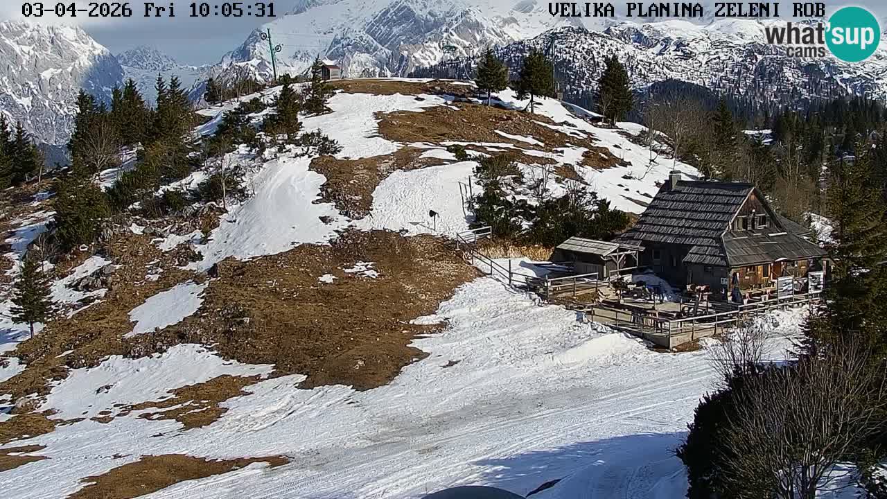 Zeleni Rob – kamera v živo | Velika Planina