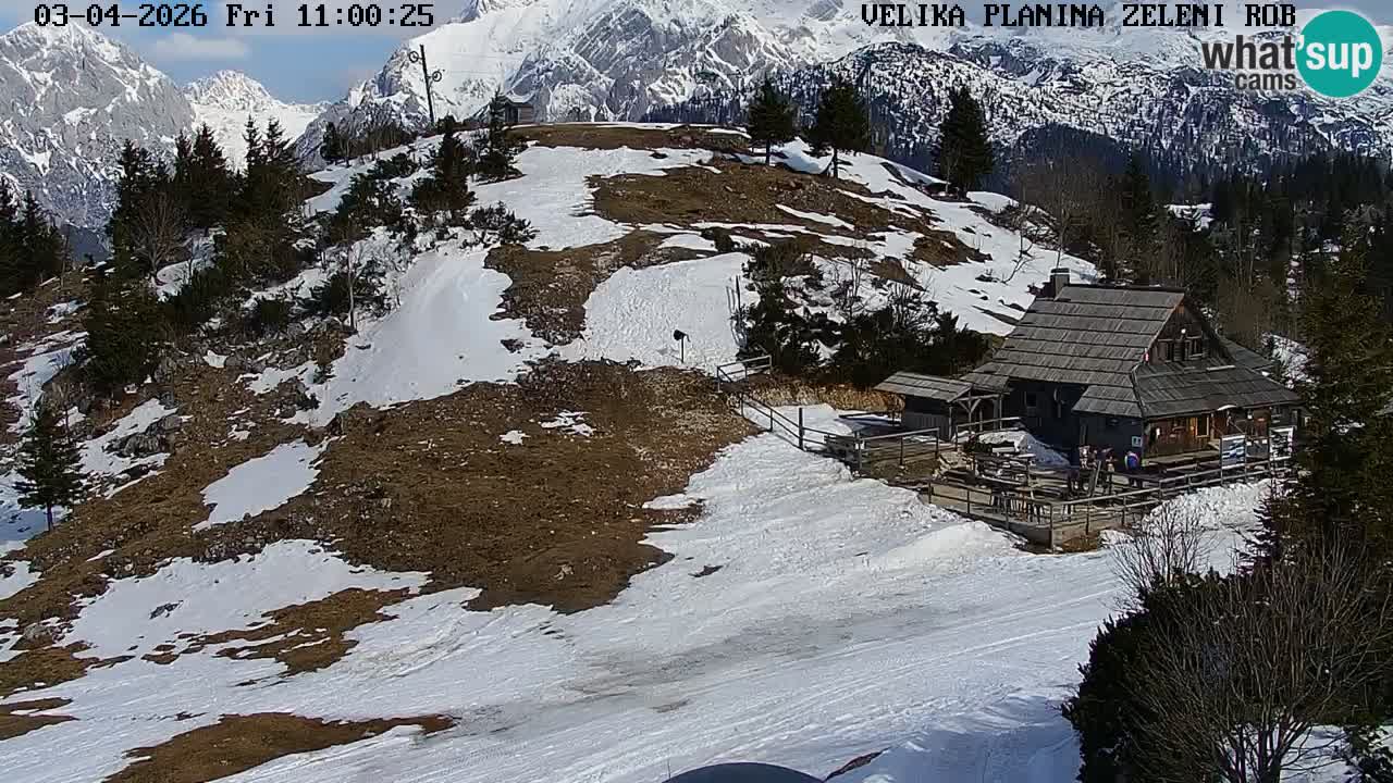 Zeleni Rob – kamera v živo | Velika Planina