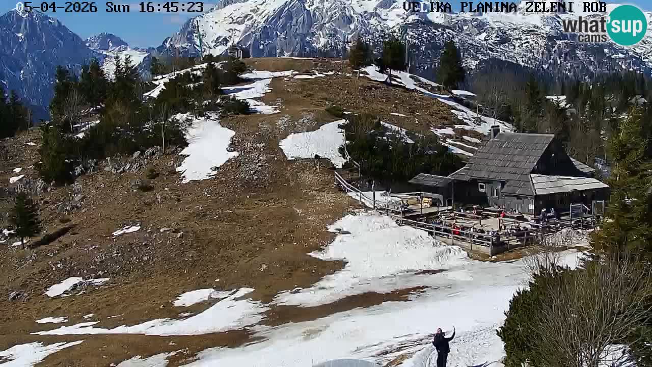 Zeleni Rob | Webcam en vivo Velika Planina