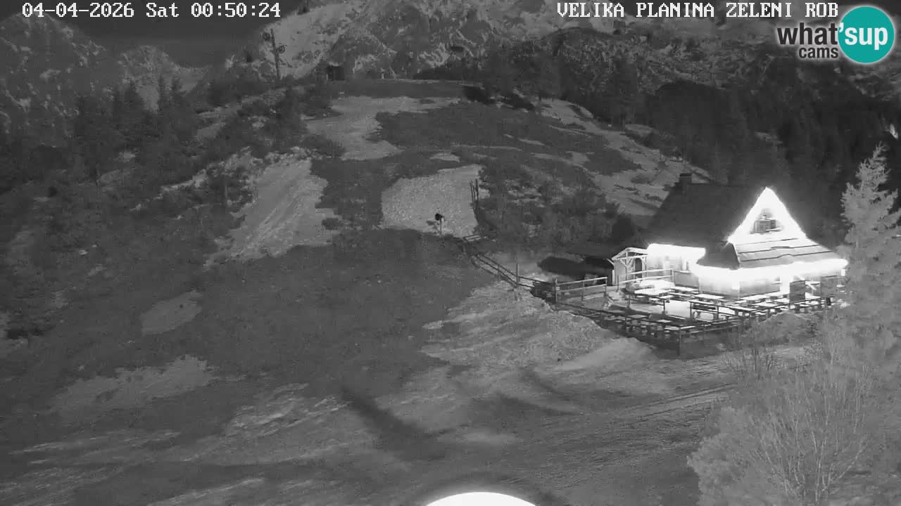 Zeleni Rob – kamera v živo | Velika Planina