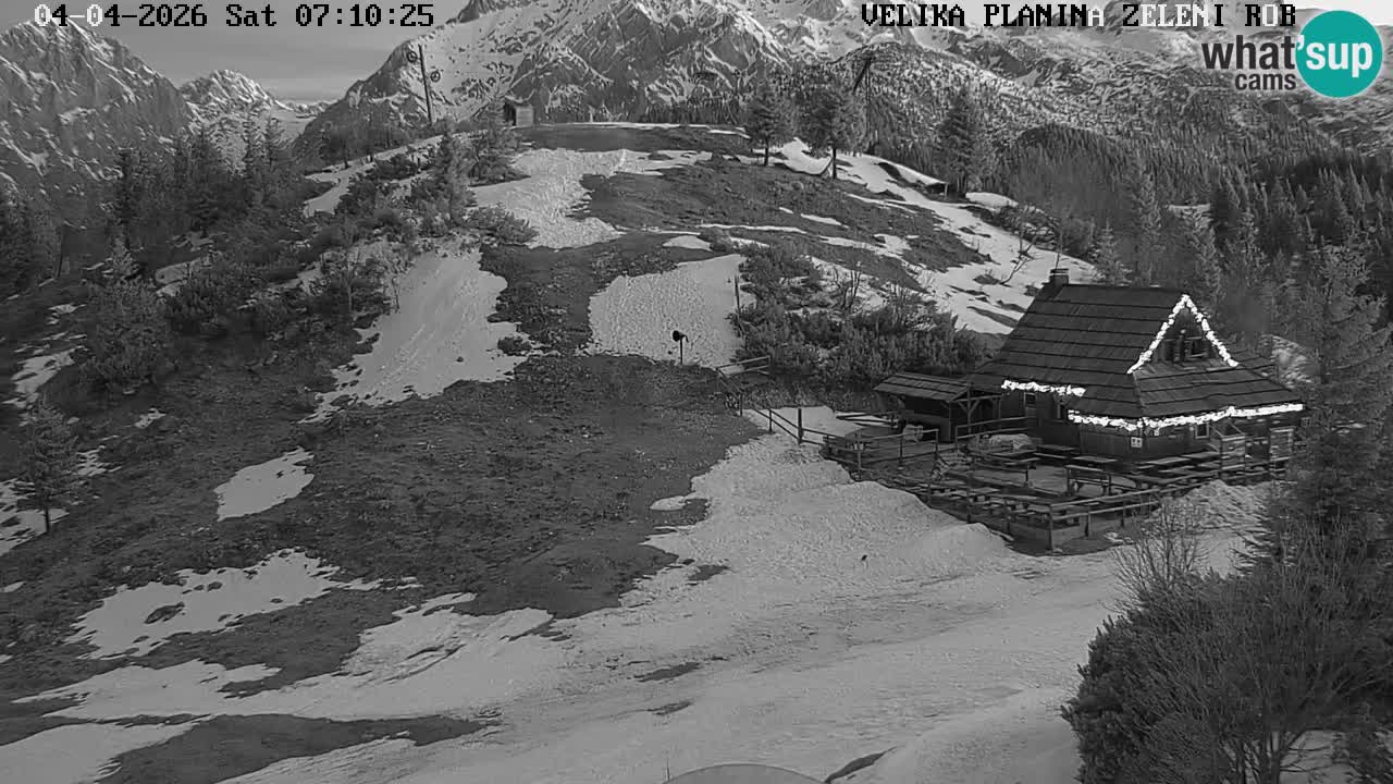 Zeleni Rob – kamera v živo | Velika Planina