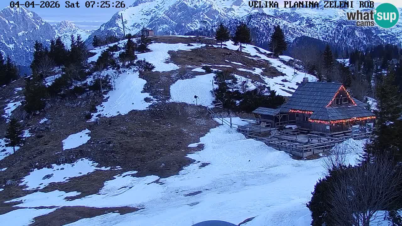 Zeleni Rob | Webcam en vivo Velika Planina