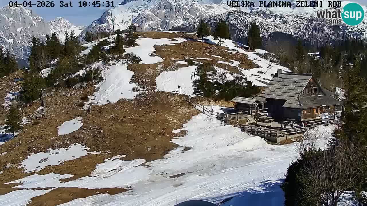 Zeleni Rob | Webcam en vivo Velika Planina