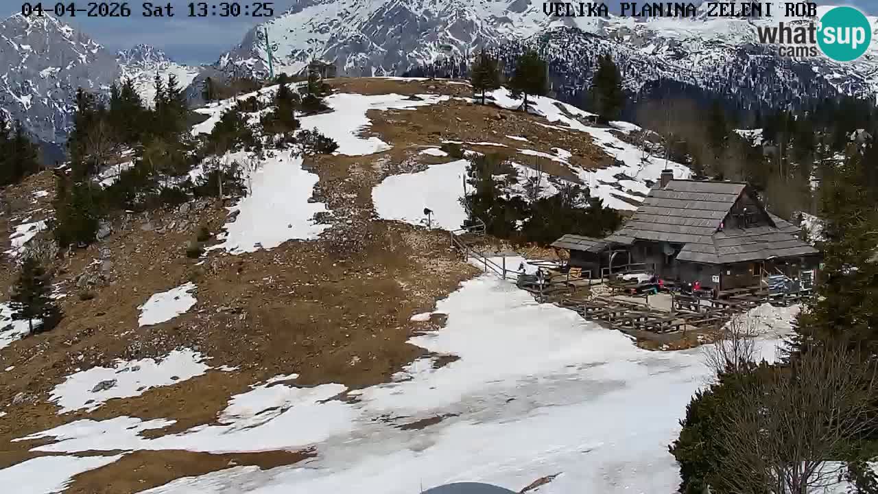 Zeleni Rob | Webcam en vivo Velika Planina