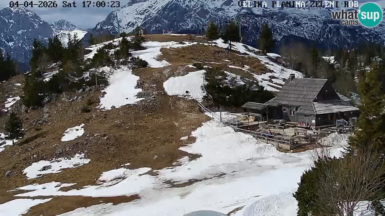 Zeleni Rob – kamera v živo | Velika Planina