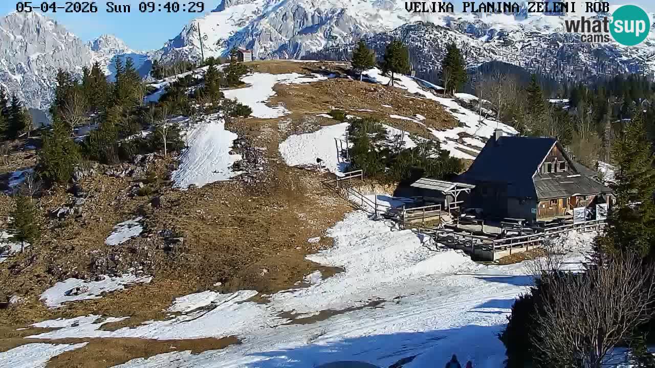 Zeleni Rob – kamera v živo | Velika Planina