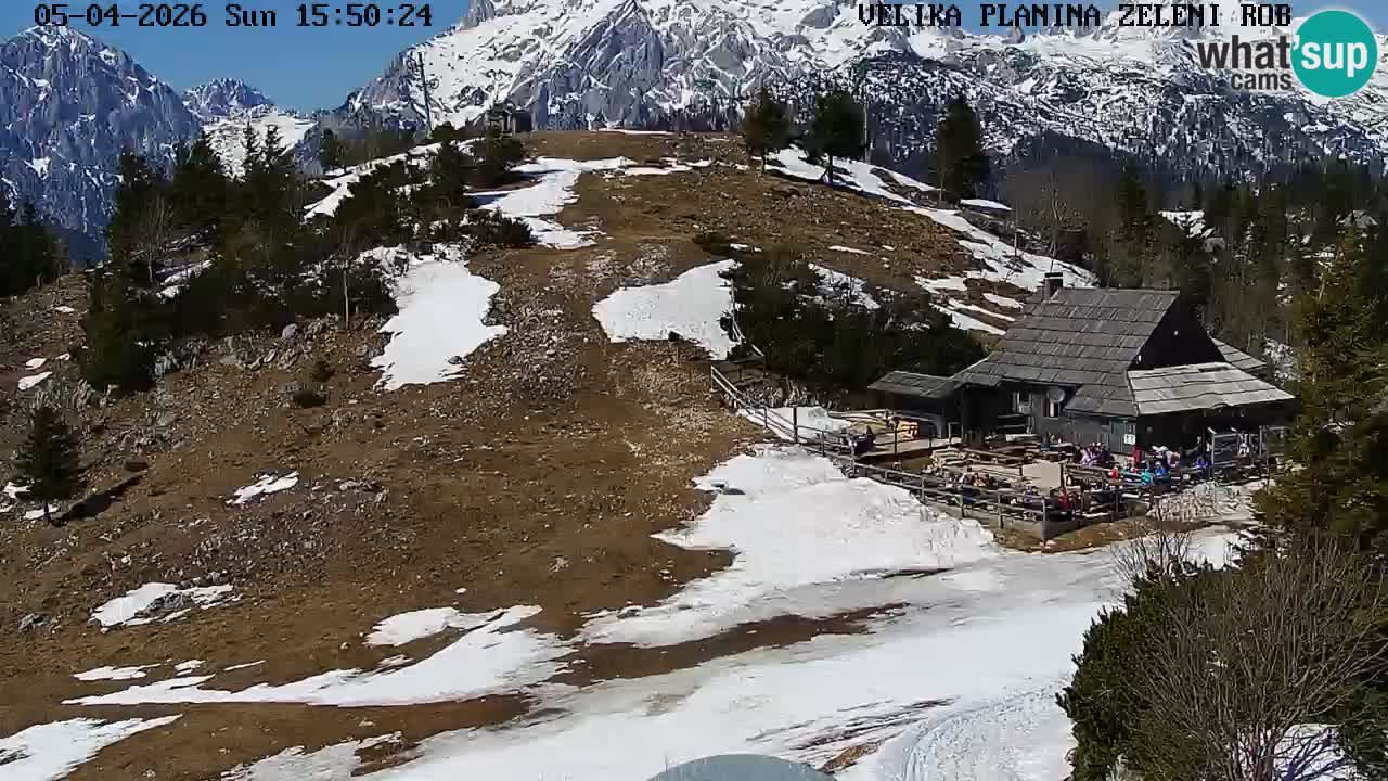 Zeleni Rob | Webcam en vivo Velika Planina