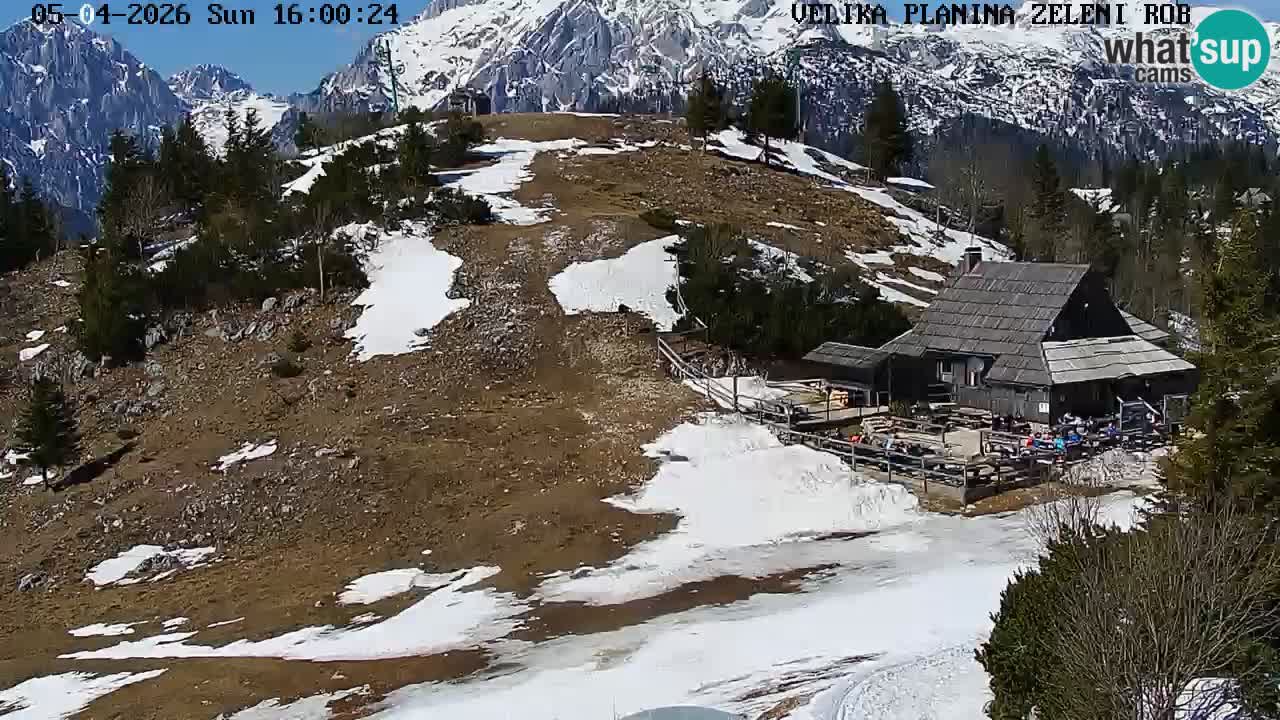 Zeleni Rob | Webcam en vivo Velika Planina