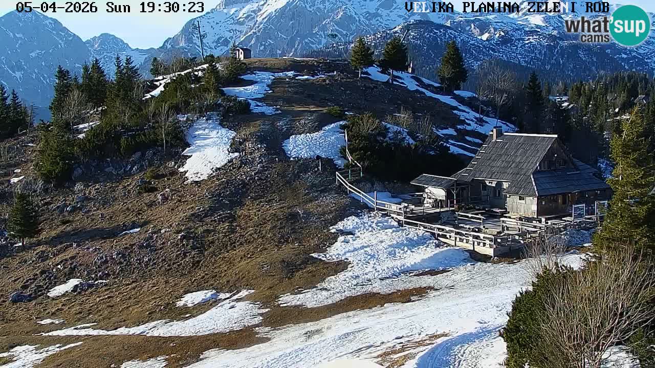 Zeleni Rob | Webcam en vivo Velika Planina