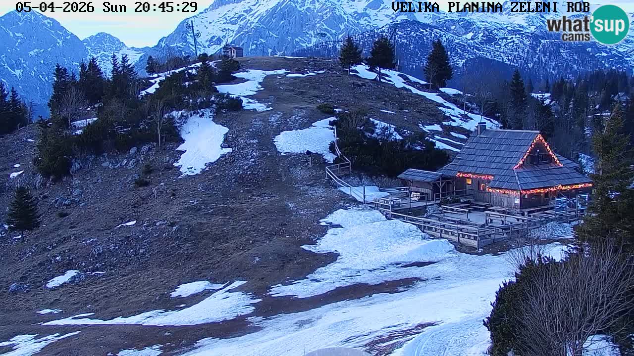 Zeleni Rob | Webcam en vivo Velika Planina