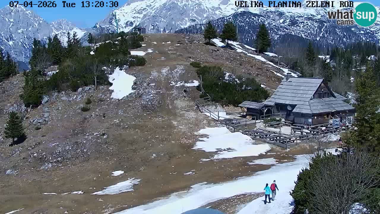 Zeleni Rob – kamera v živo | Velika Planina