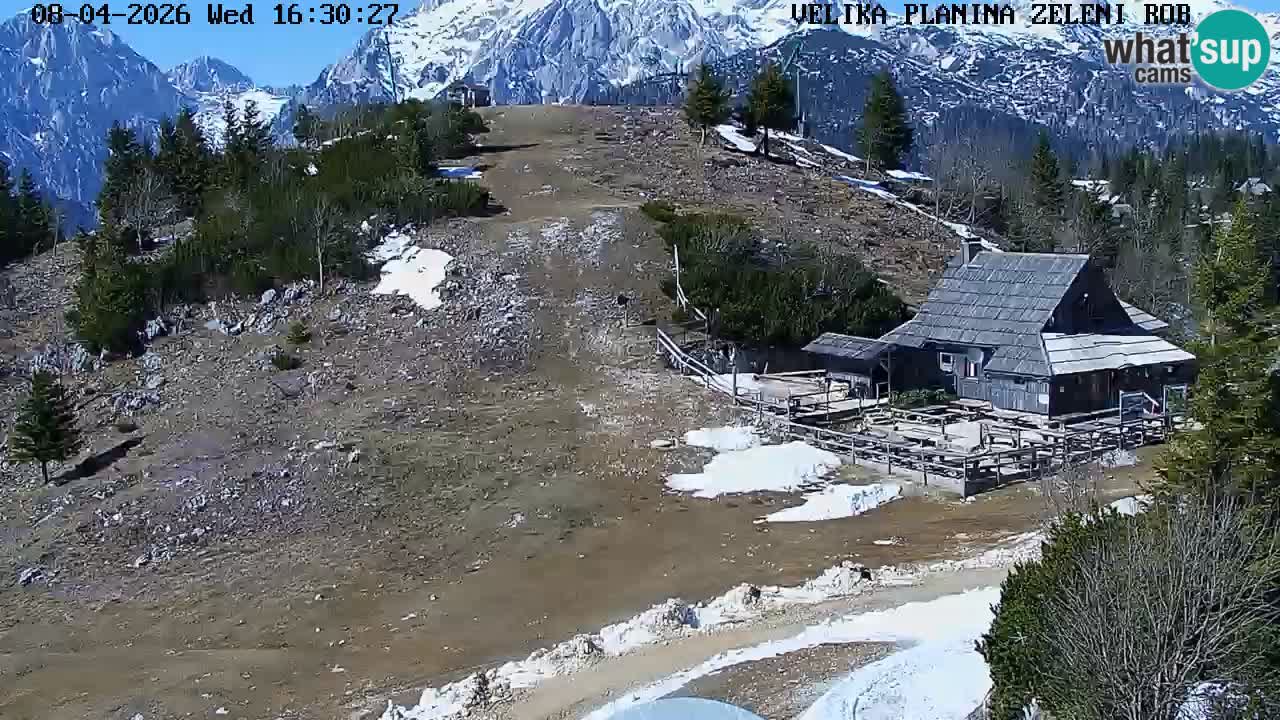 Zeleni Rob – kamera v živo | Velika Planina
