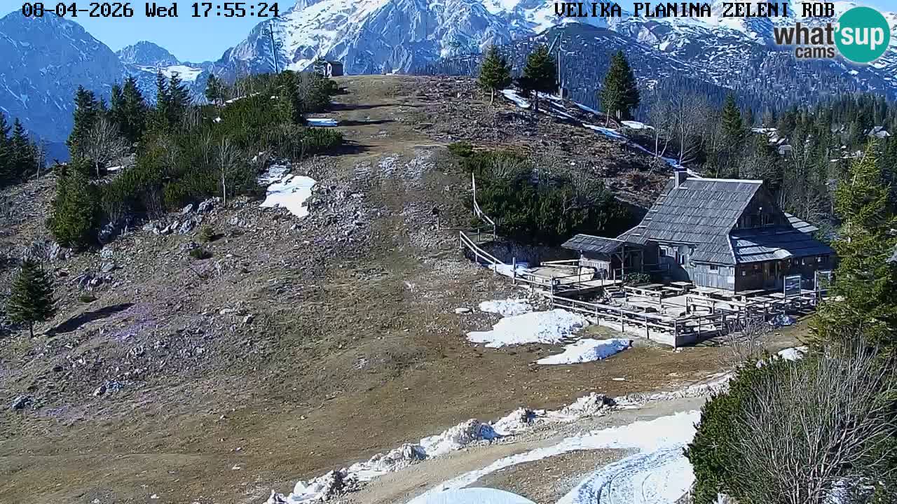 Zeleni Rob – kamera v živo | Velika Planina