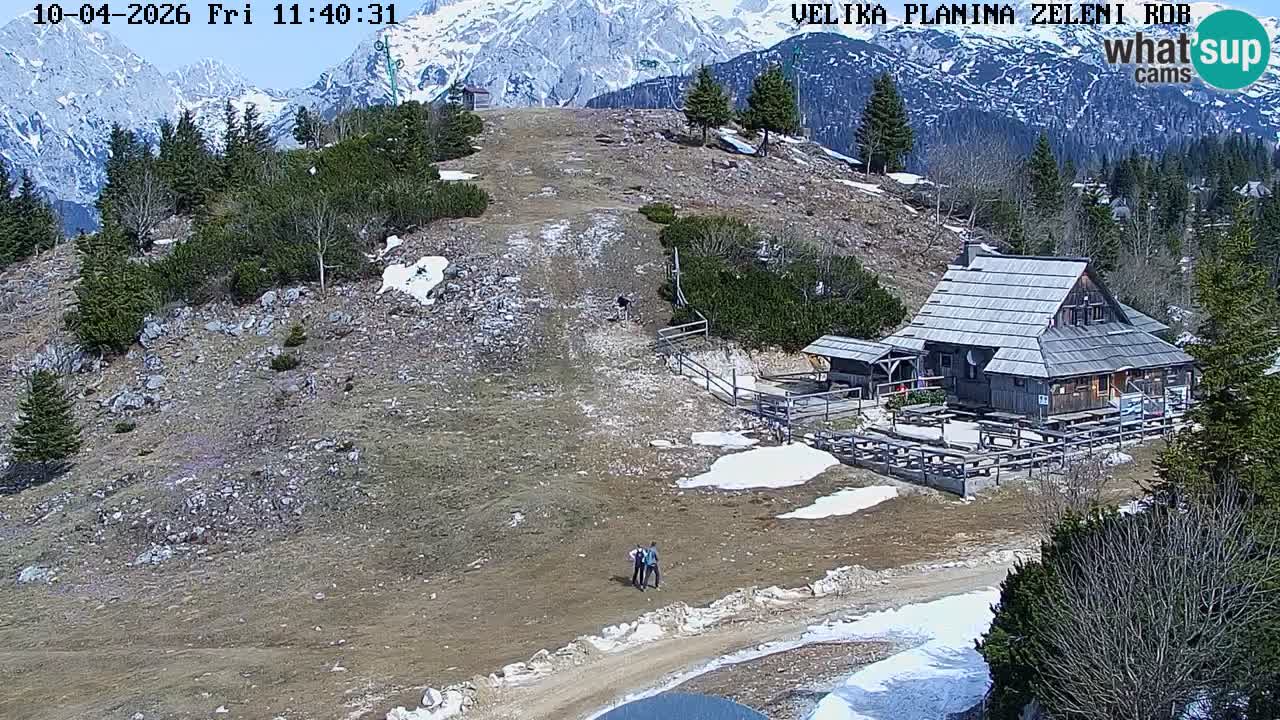 Zeleni Rob – kamera v živo | Velika Planina