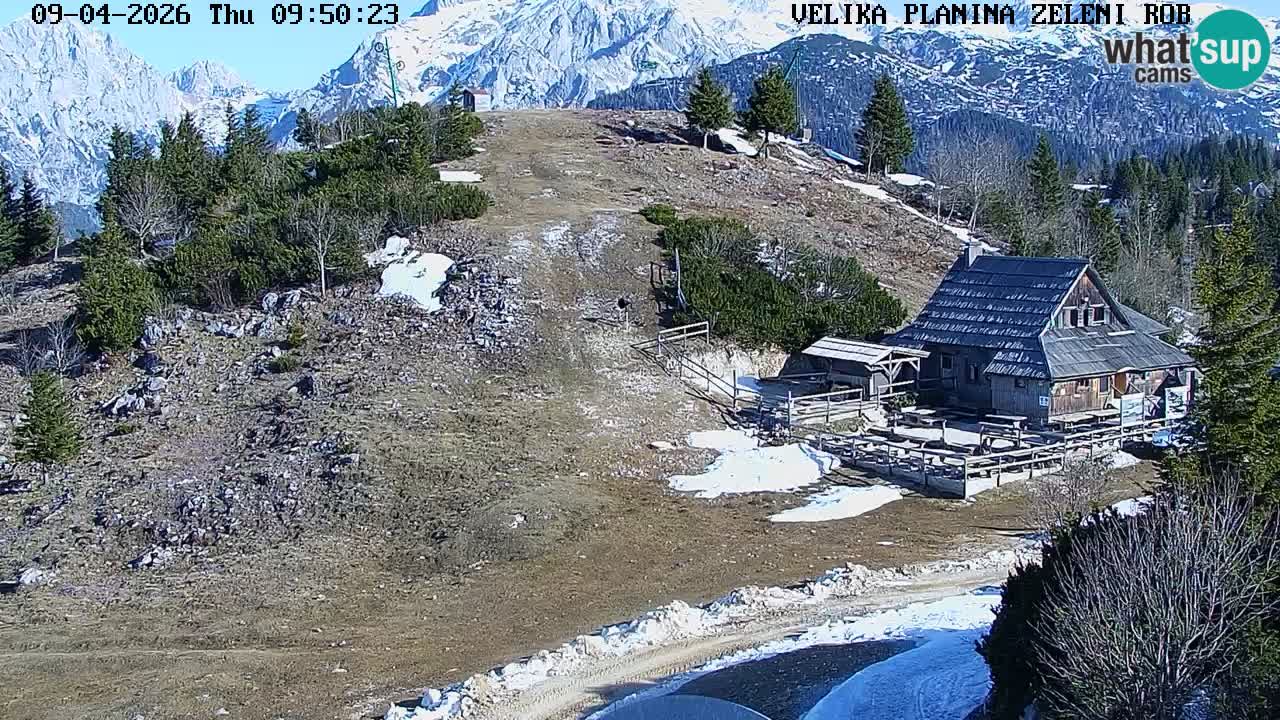 Zeleni Rob – kamera v živo | Velika Planina