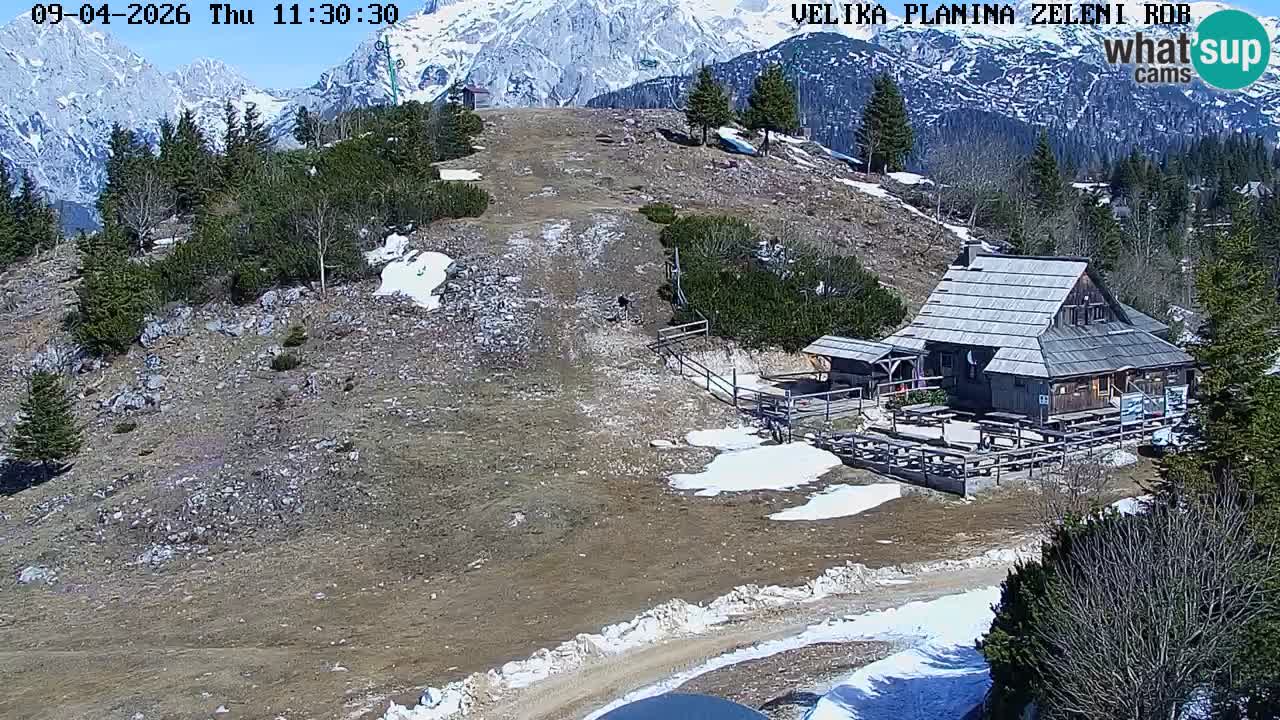 Zeleni Rob – kamera v živo | Velika Planina