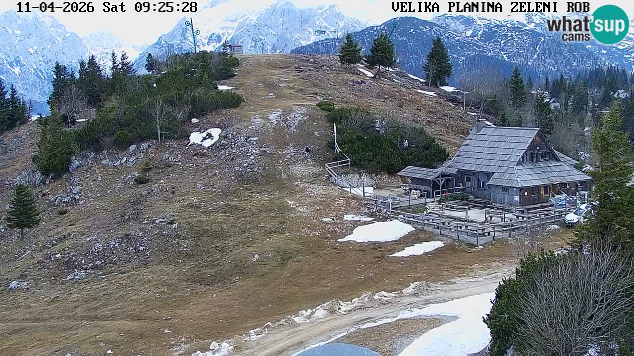 Zeleni Rob – kamera v živo | Velika Planina